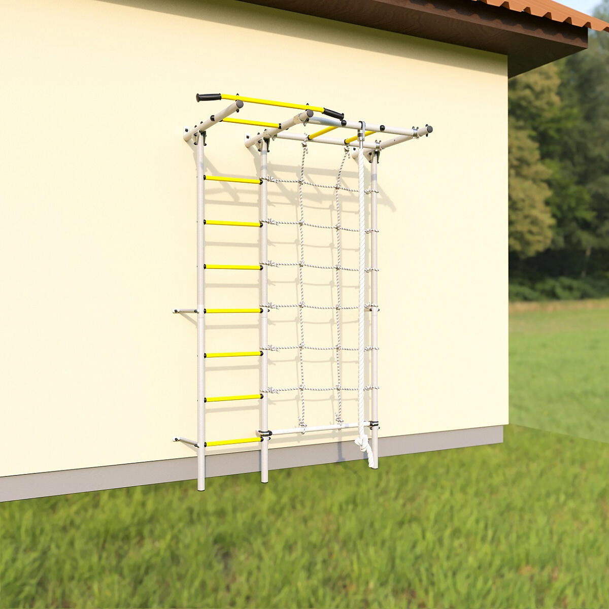 Unisexe Gymnastique Espalier de Jardin avec Barre de Traction Next Outdoor Blanc 2/7