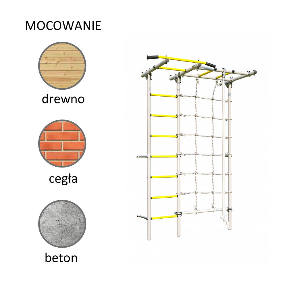 Unisexe Gymnastique Espalier de Jardin avec Barre de Traction Next Outdoor Blanc 5/7
