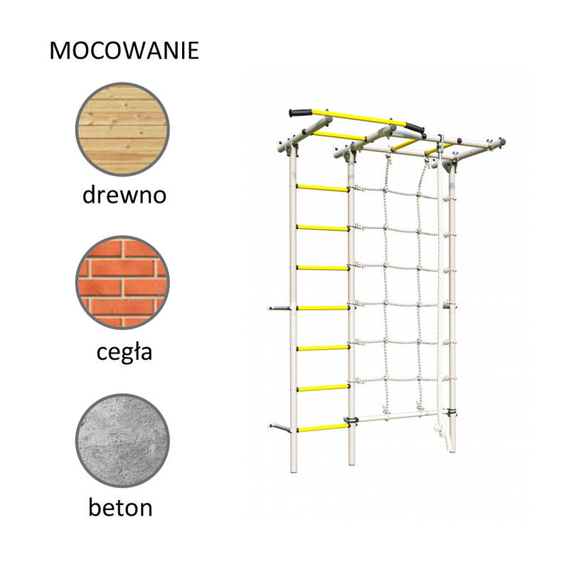 Unisex Gimnastică Scară espalier cu bară de tracțiuni Next Outdoor Alb