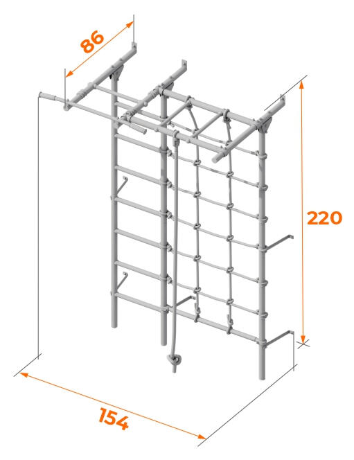 Unisexe Gymnastique Espalier de Jardin avec Barre de Traction Next Outdoor Blanc 4/7