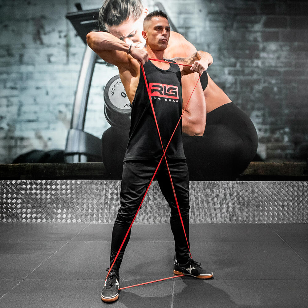 Faixa elástica de treino leve RL Grips vermelha 7,5-15 kg 3/7