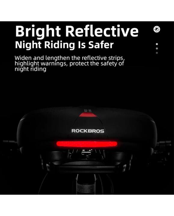 Siodełko rowerowe unisex Rockbros AQ-6090 z odblaskiem 5/5