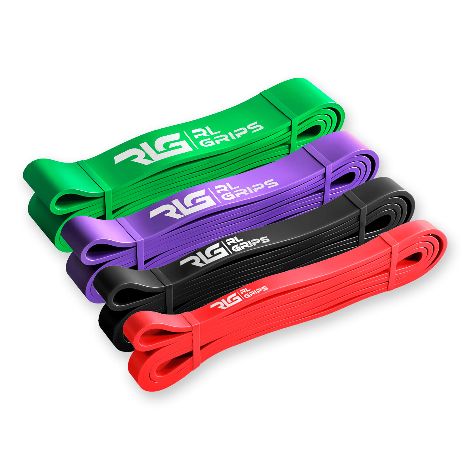 Bandas Resistencia de Entrenamiento Elásticas Pack de 4 Roja-Verde RL Grips 2/7