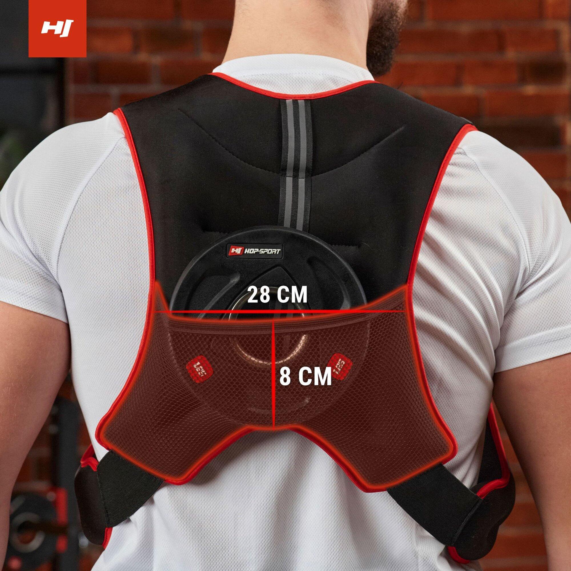 Gilet zavorrato con pesi 10 kg 5/7