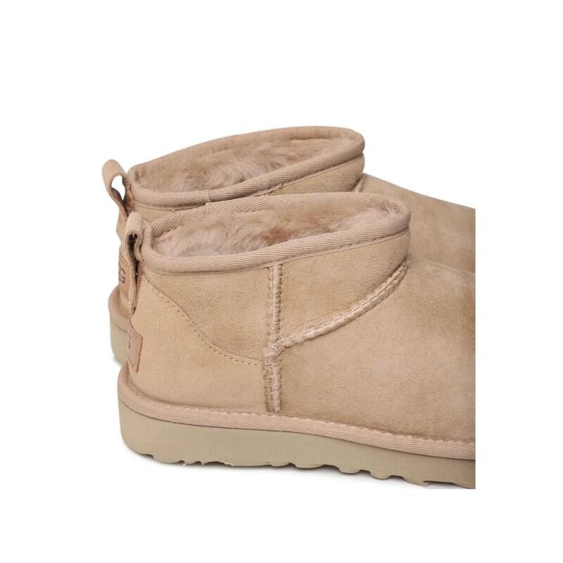 Bottines Plates Femme Ugg Classic Ultra Mini Beige 4/6