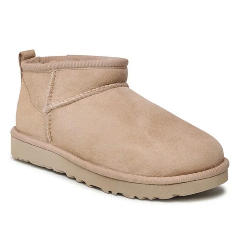 Bottines Plates Femme Ugg Classic Ultra Mini Beige 2/6