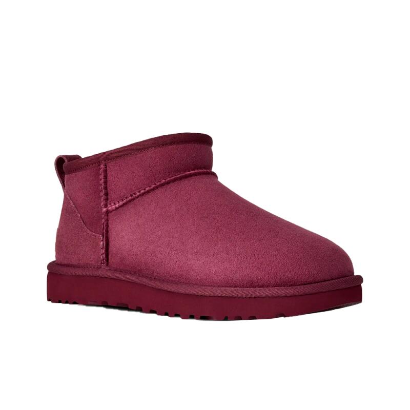 Platte Enkellaarzen Dames Ugg Classic Ultra Mini Bordeaux 2/5