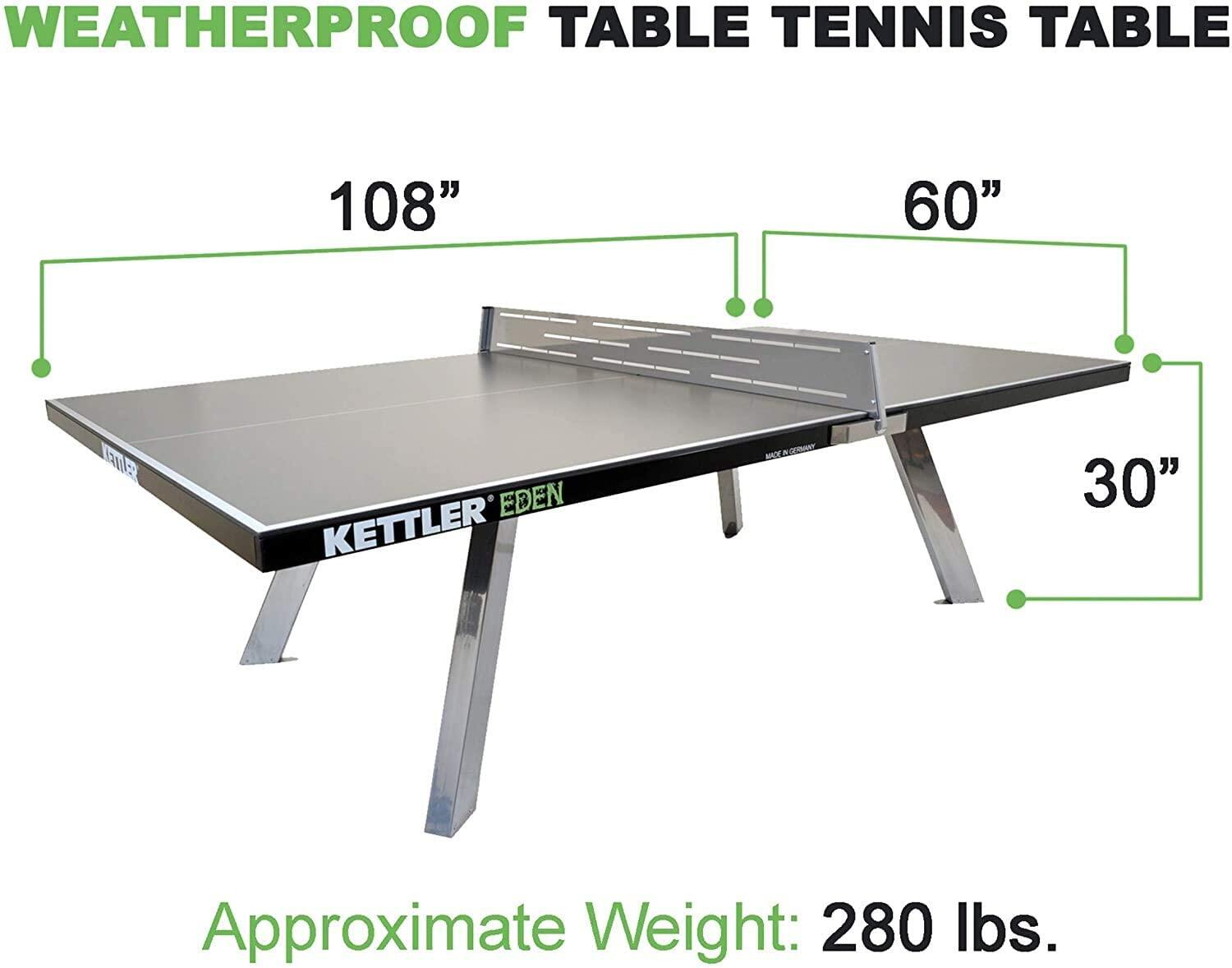 KETTLER Tischtennisplatte Eden Outdoor 3/4