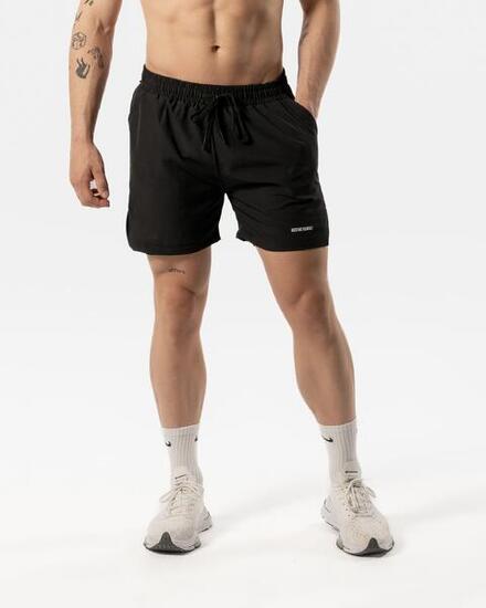 Short 2 en 1 pour hommes - Fitness Cardio ou Running - Noir