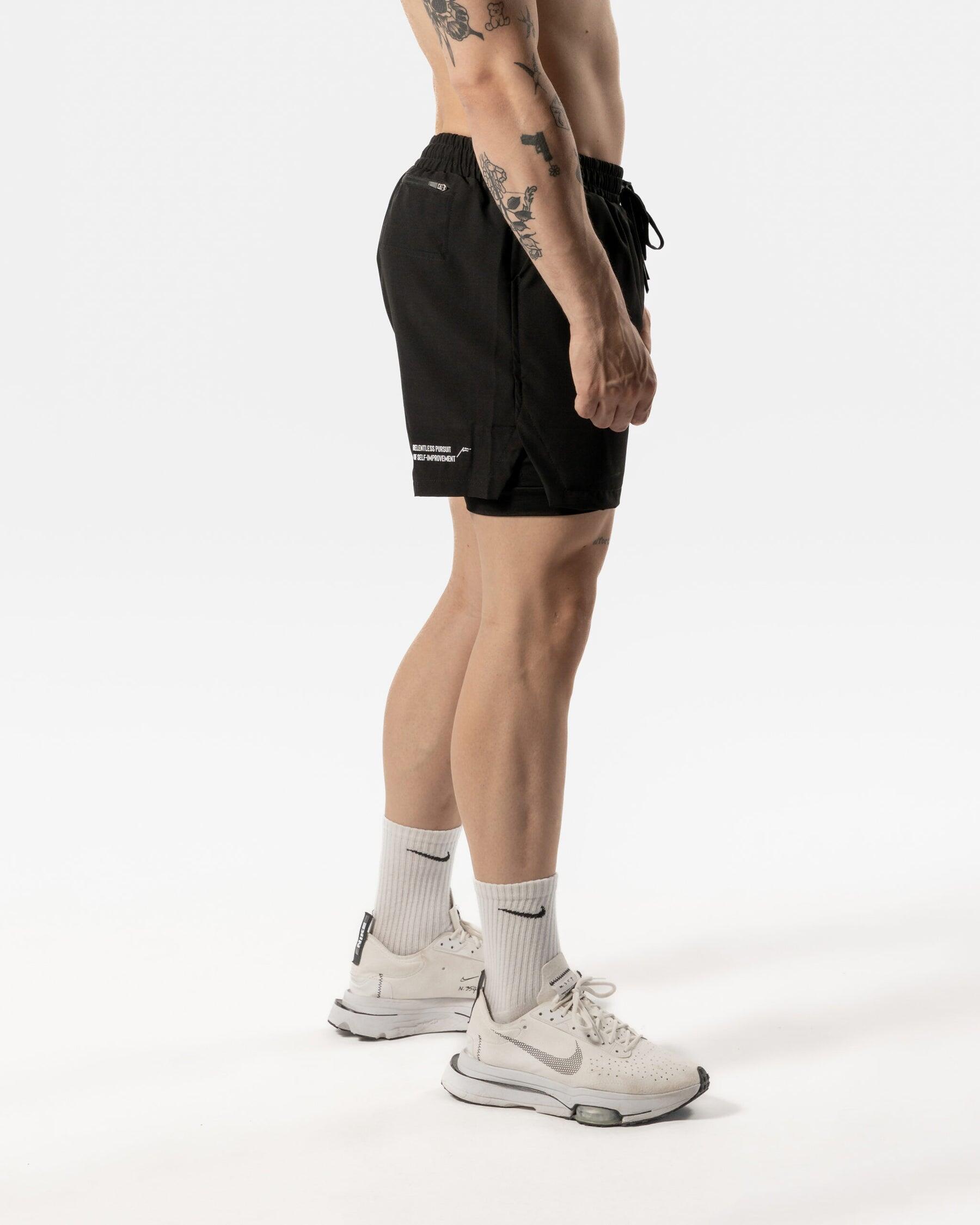 Pantaloncini da uomo 2 in 1 Fitness Cardio o Running - Nero 4/6
