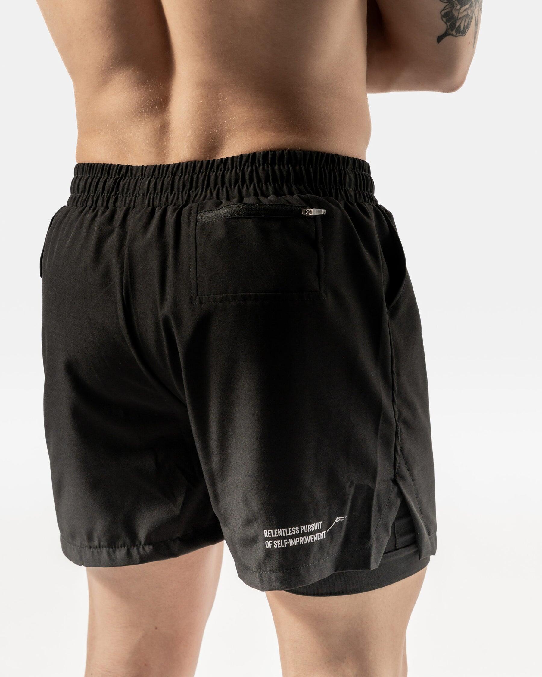 Pantaloncini da uomo 2 in 1 Fitness Cardio o Running - Nero 6/6