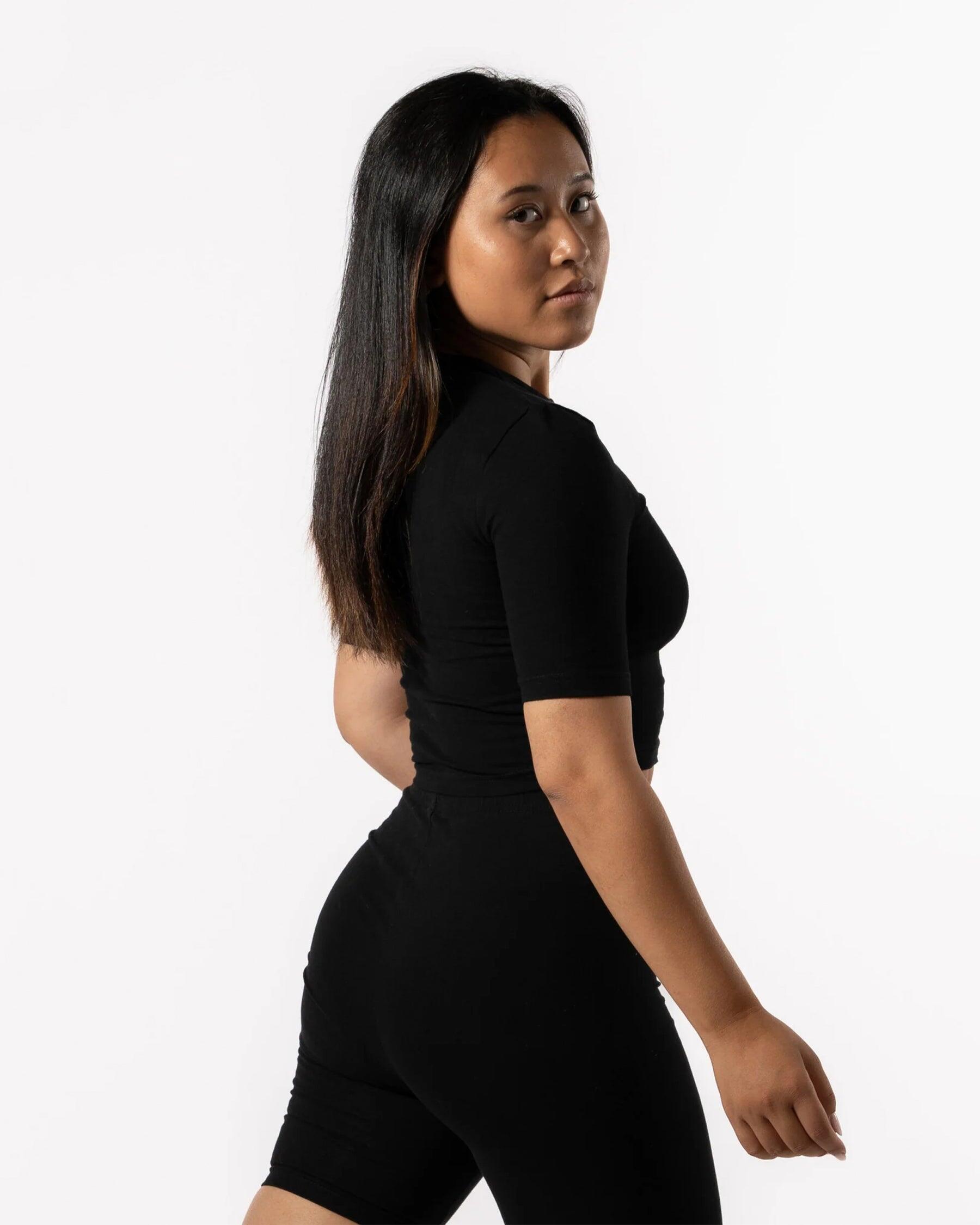 T-shirt moulant 'Body' - Fitness - Femmes - Noir 3/4