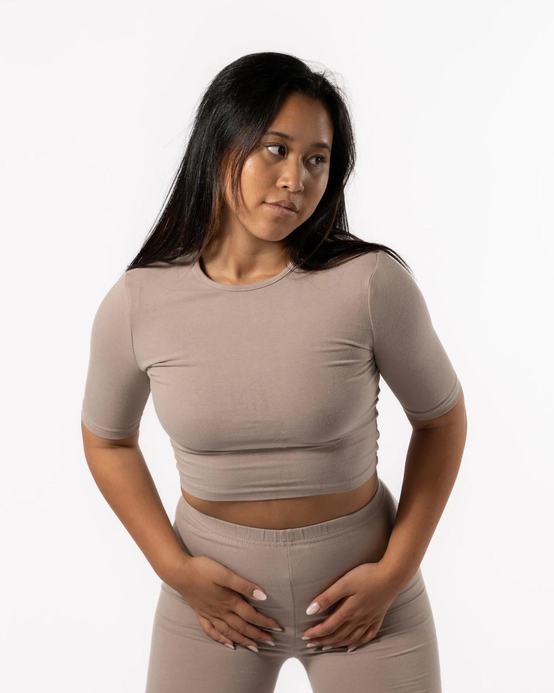 T-shirt moulant 'Body' - Fitness - Femmes - Chai Beige 3/4