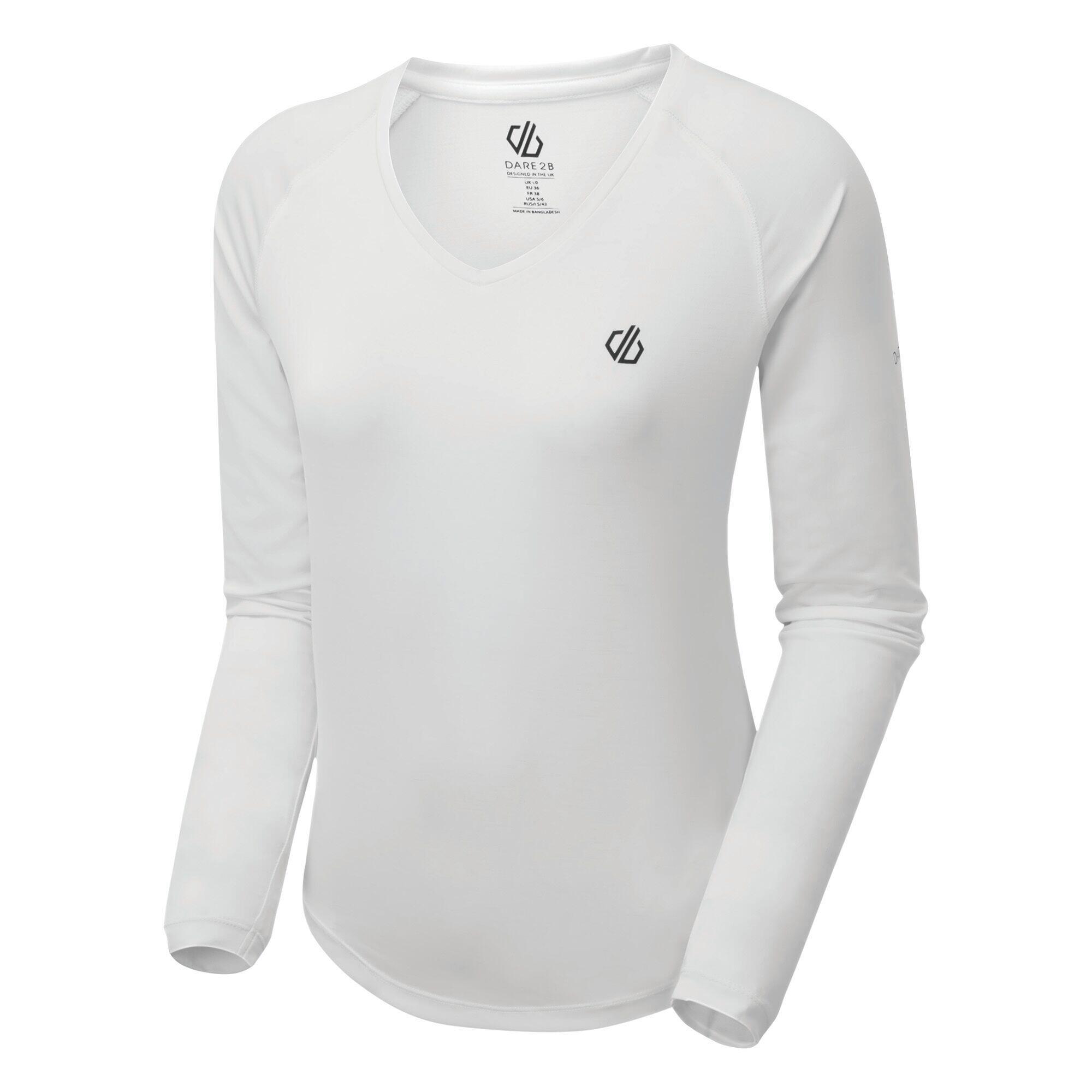 Womens/Ladies Discern Long Sleeve TShirt (White) 3/5