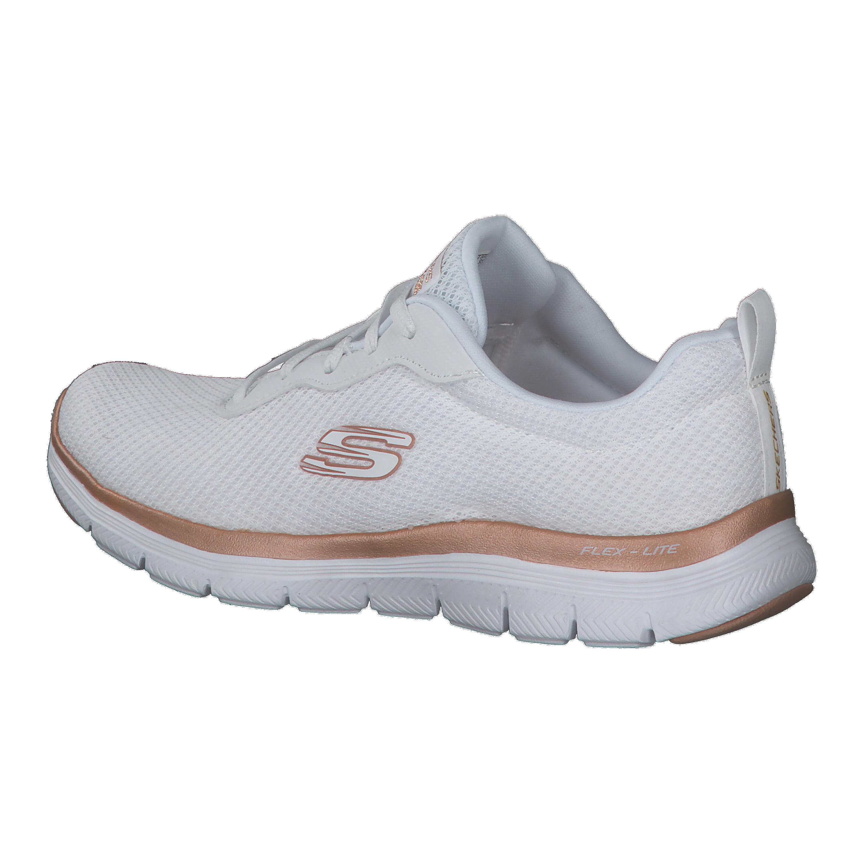 Zapatillas Deportivas Skechers Flex Appeal Blancas/Oro Rosa para Mujer 3/7