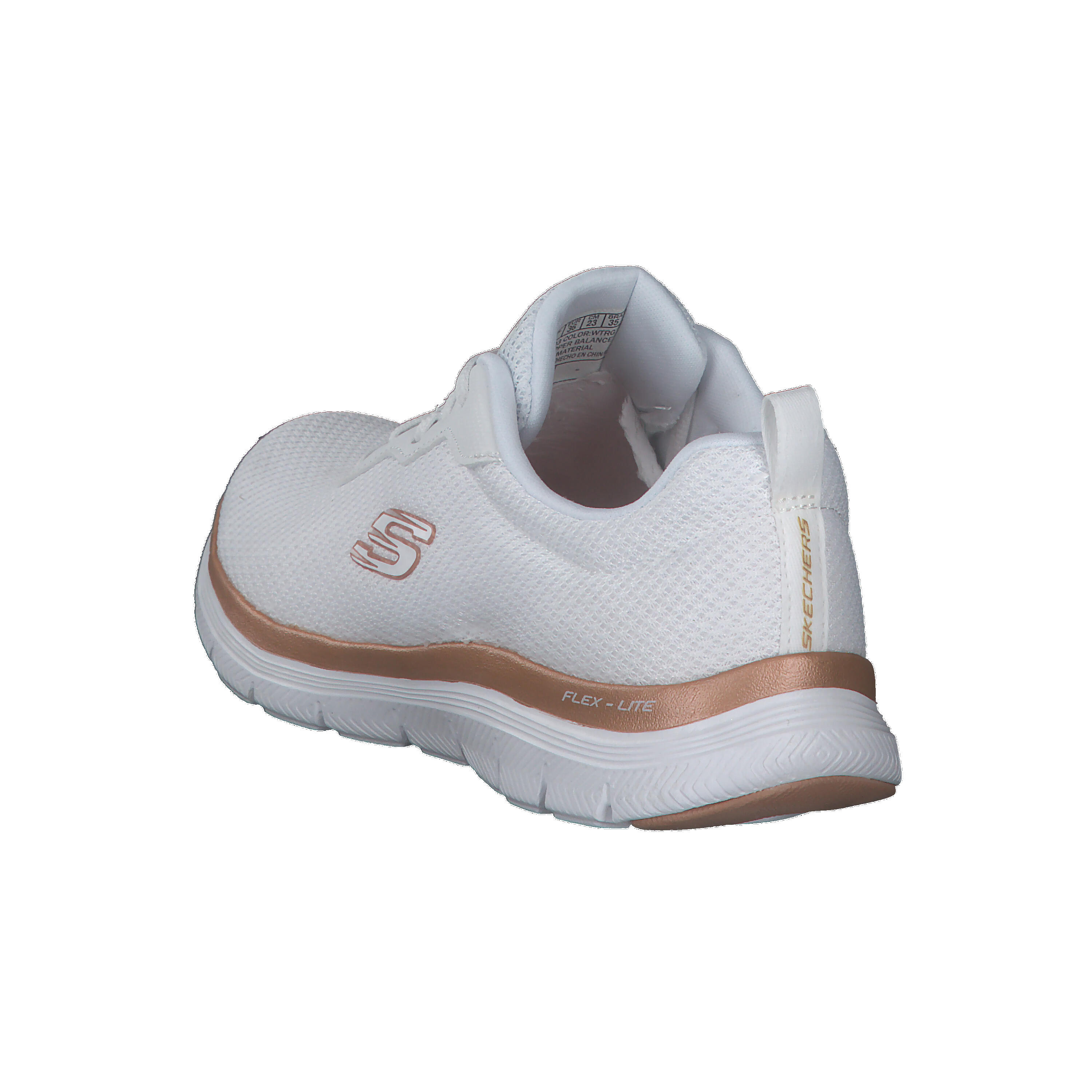 Zapatillas Deportivas Skechers Flex Appeal Blancas/Oro Rosa para Mujer 4/7