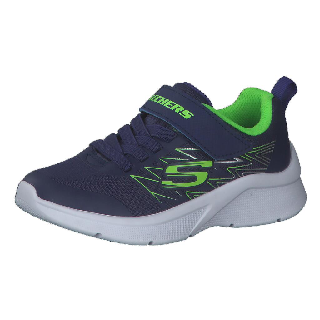 Skechers Boys' Microspec-Texlor Navy Green Trainers