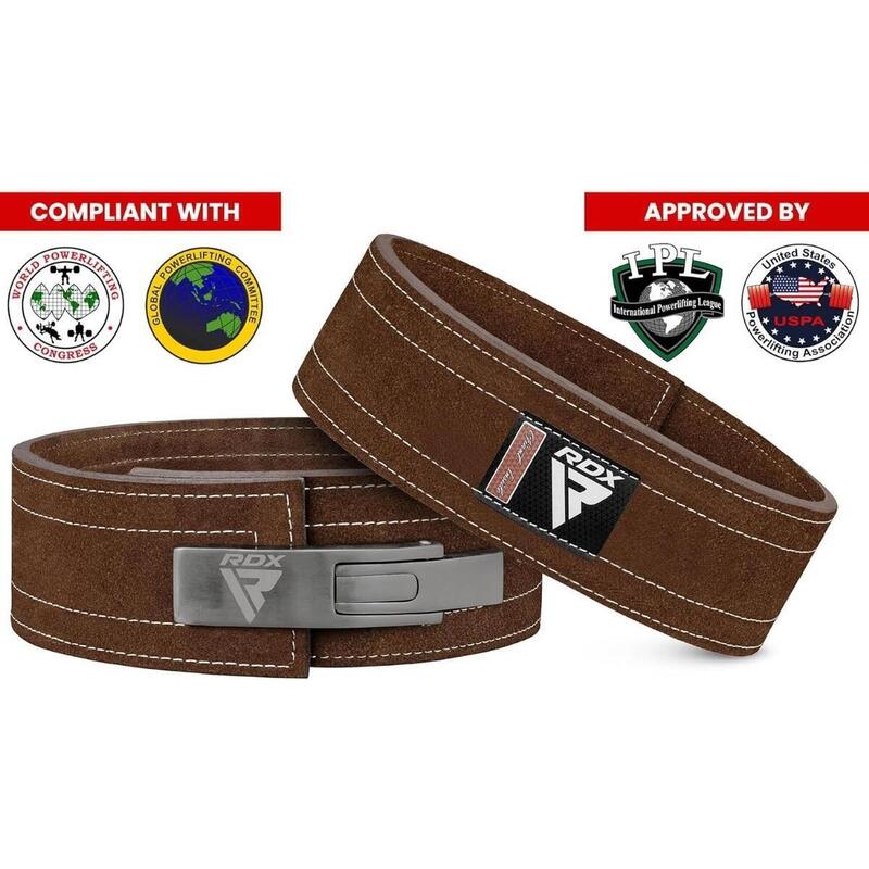 Centură RDX 4 Inch din piele nubuck, aprobată USPA, IPL și WPC