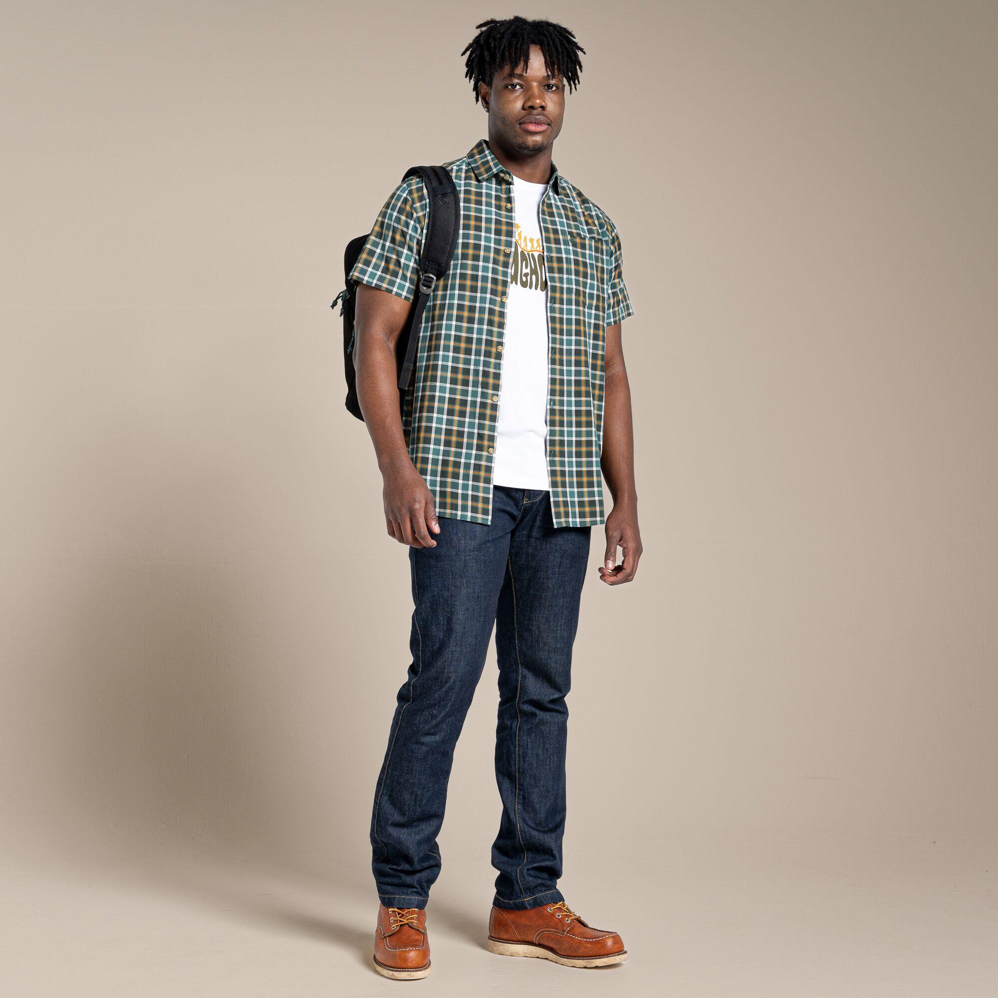 Heren Menlo Shirt met Korte Mouwen 3/6