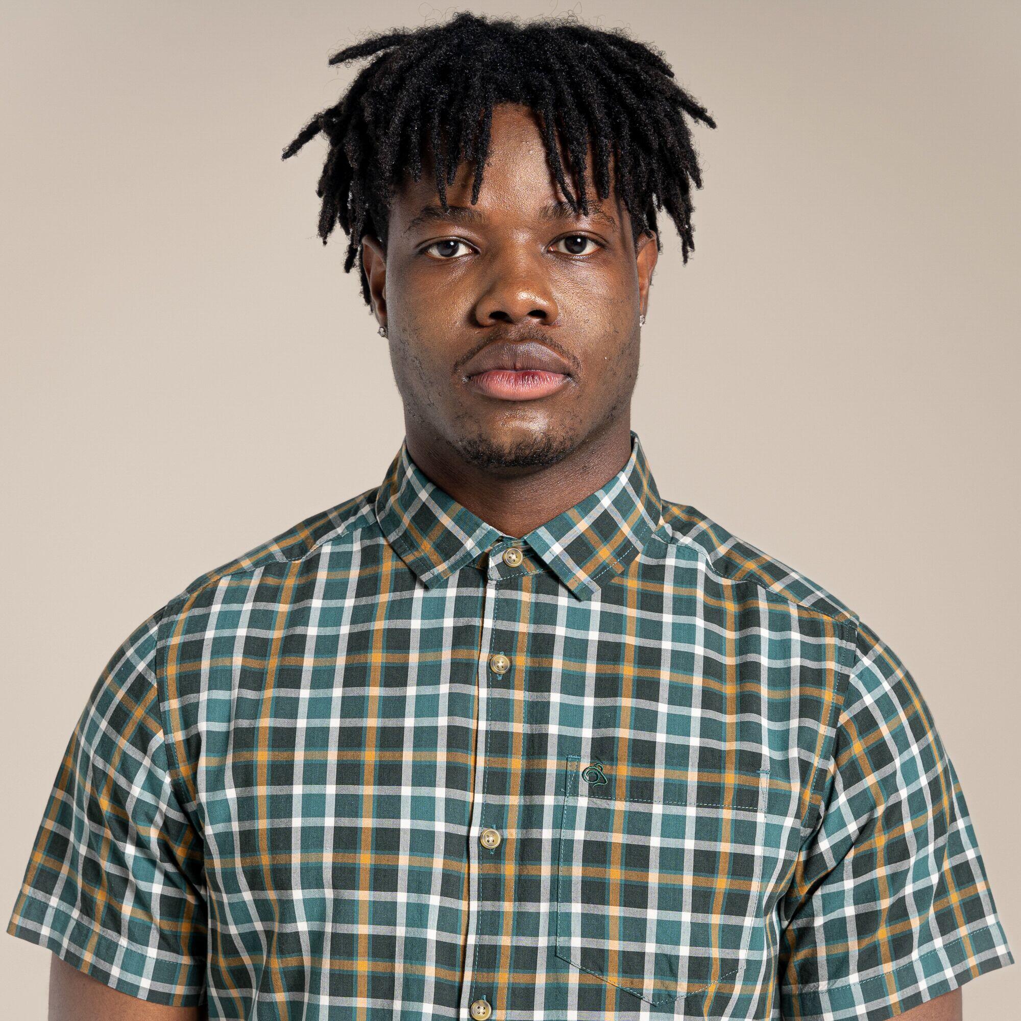 Heren Menlo Shirt met Korte Mouwen 4/6