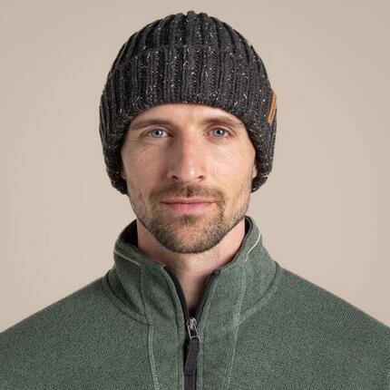 Craghoppers Riber II Cuff Herren-Beanie, Schwarz S/M