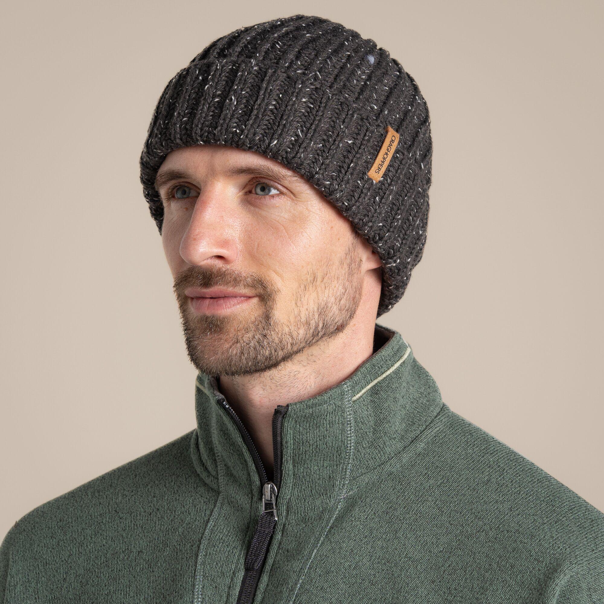 CRAGHOPPERS Bonnet Riber II Cuff homme, polyester, noir, S/M 2/4