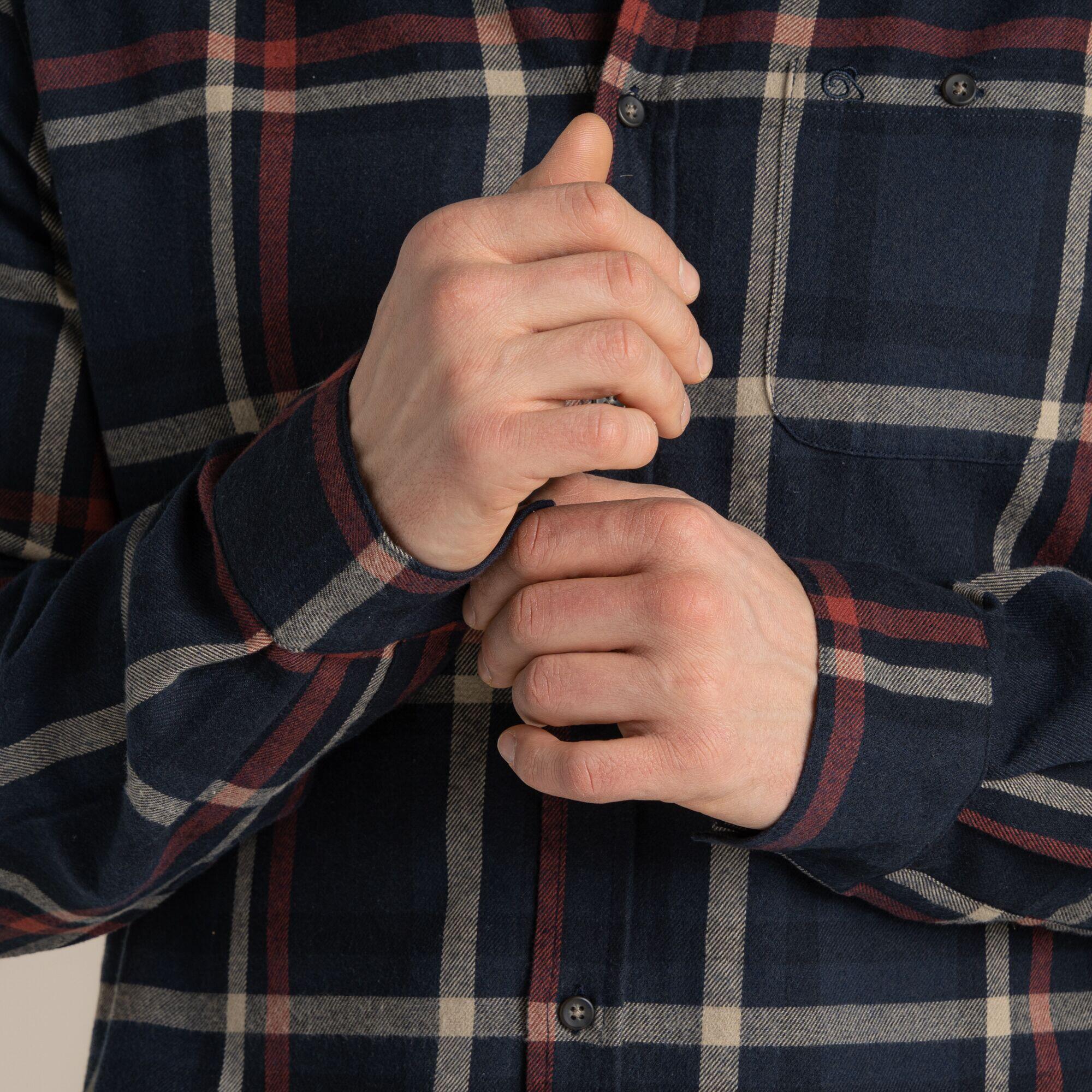 Chemise à carreaux pour homme, manches longues, coupe régulière 6/7