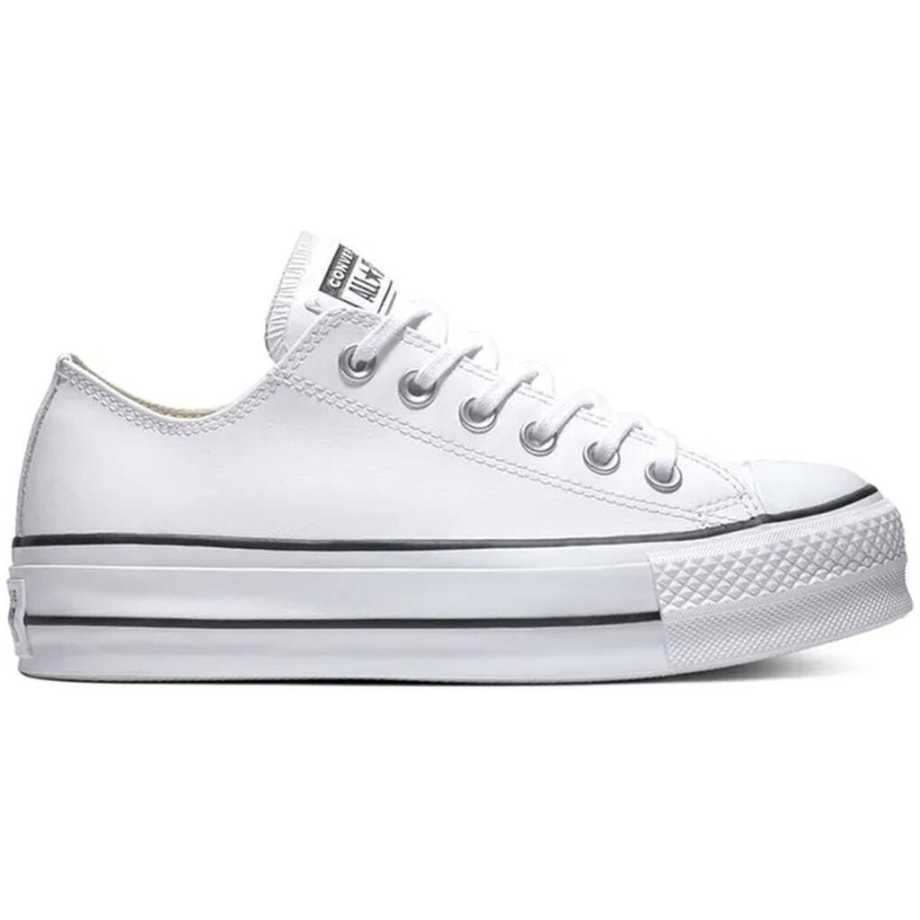 Baskets pour femmes Converse All Star Lift Clean en cuir blanc