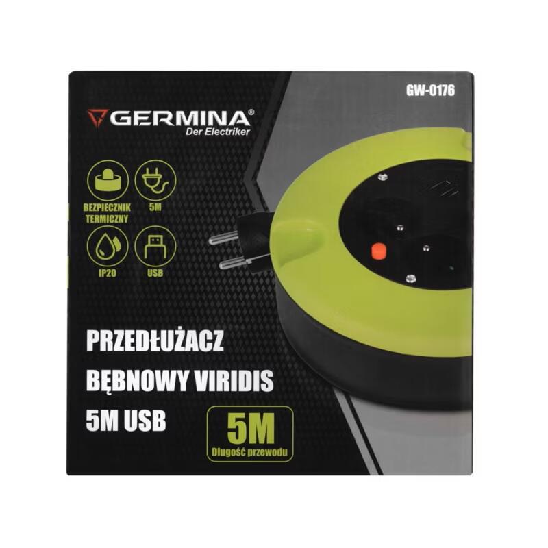 Przedłużacz bębnowy Germina 5M 2/7