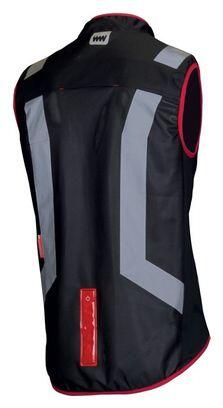 Veste Sans Manches Réfléchissante Wowow Flandrien Noir Rouge 2/2