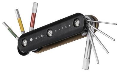 Topeak hex combo multi-tool (8 functies) zwart