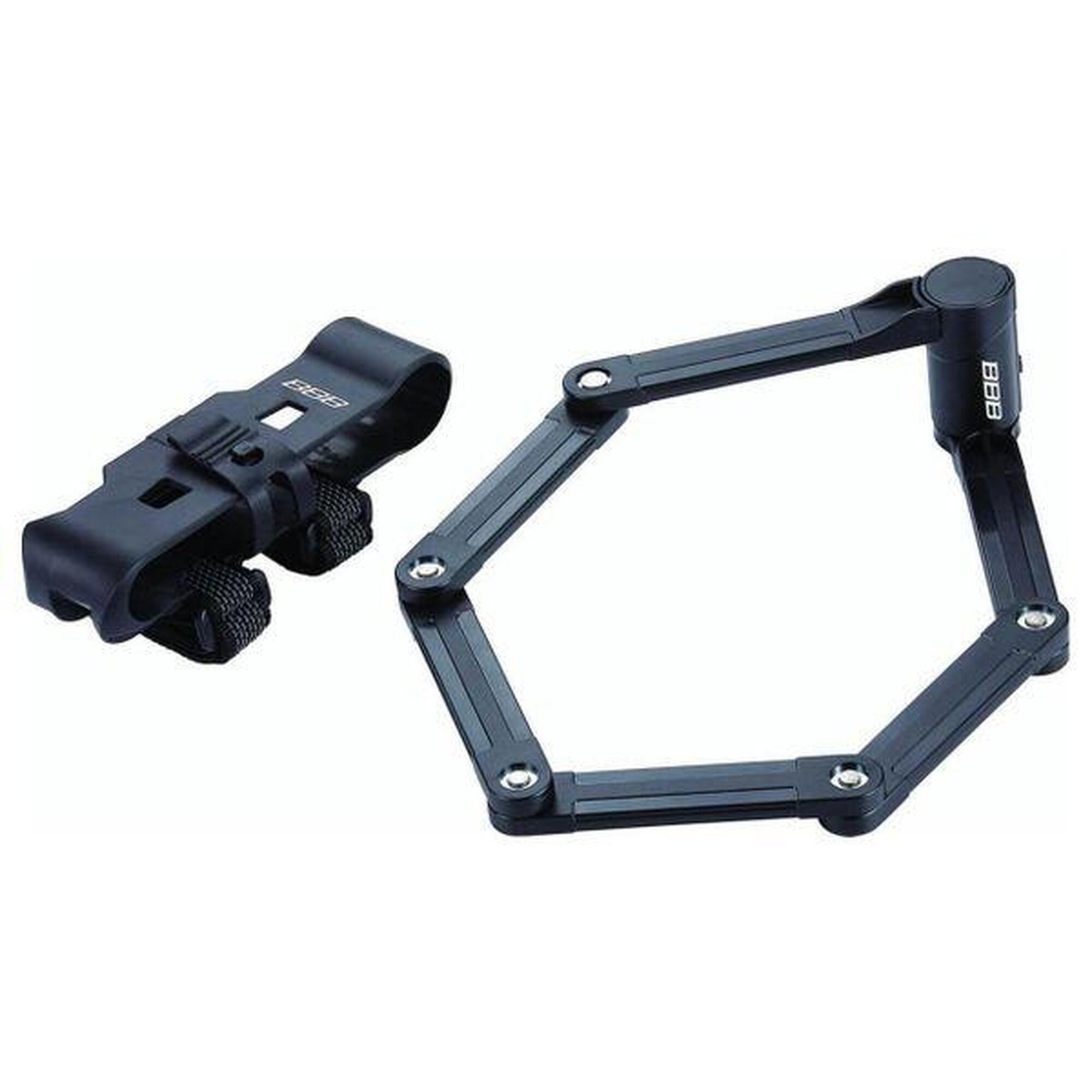 BBB CYCLING Skládací zámek z tvrzené oceli BBB Cycling PowerFold