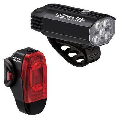 Lezyne fusion drive 500+/ ktv drive pro+ verlichtingspaar zwart