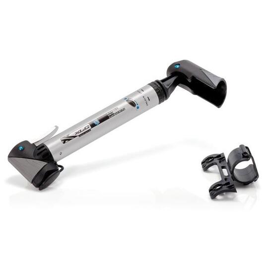 XLC Teleskop-Minipumpe Beta PU-T02 7 bar silber Aluminium 230mm Dualkopf