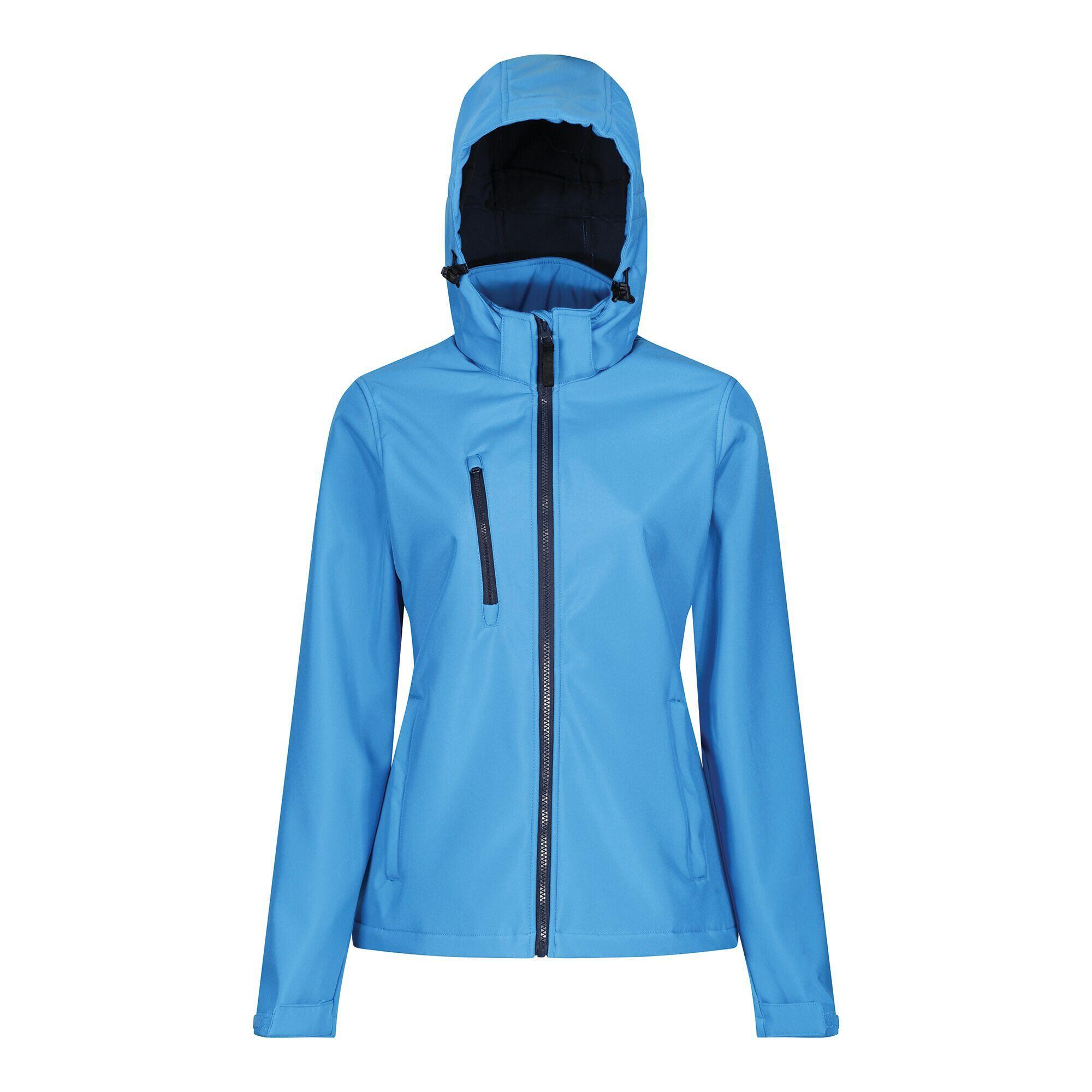 Womens/Ladies Venturer 3 Layer Membrane Soft Shell Jacket (French Blue/Navy) 1/4