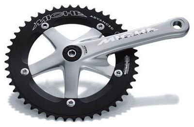 Crankset track miche primato 46 tooth silver