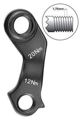 Union derailleurhanger gh-199 ktm 60 mm zwart