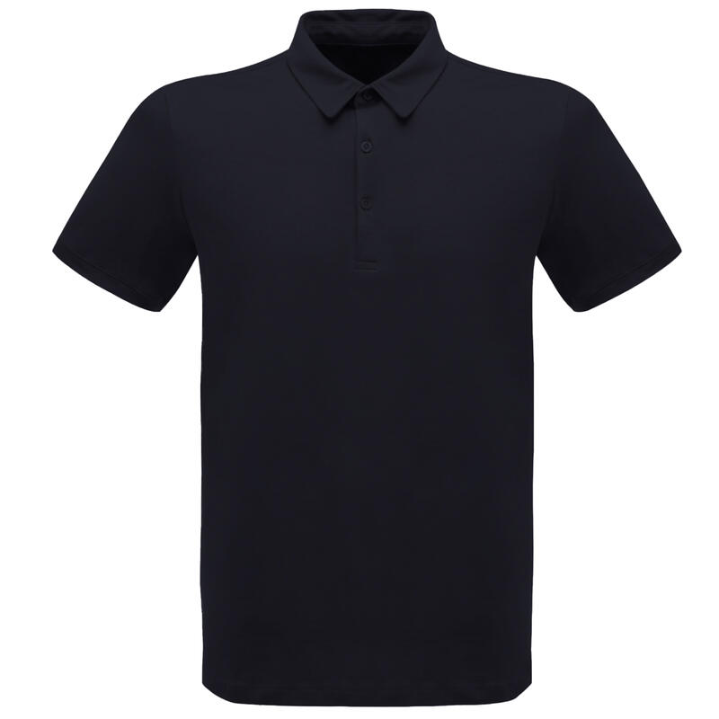 Homem Profissional Clássico 65/35 Camisa Polo de manga curta Azul Marinho