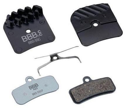 Ein Paar BBB DiscStop Coolfin Organic Bremsbeläge für Shimano Saint