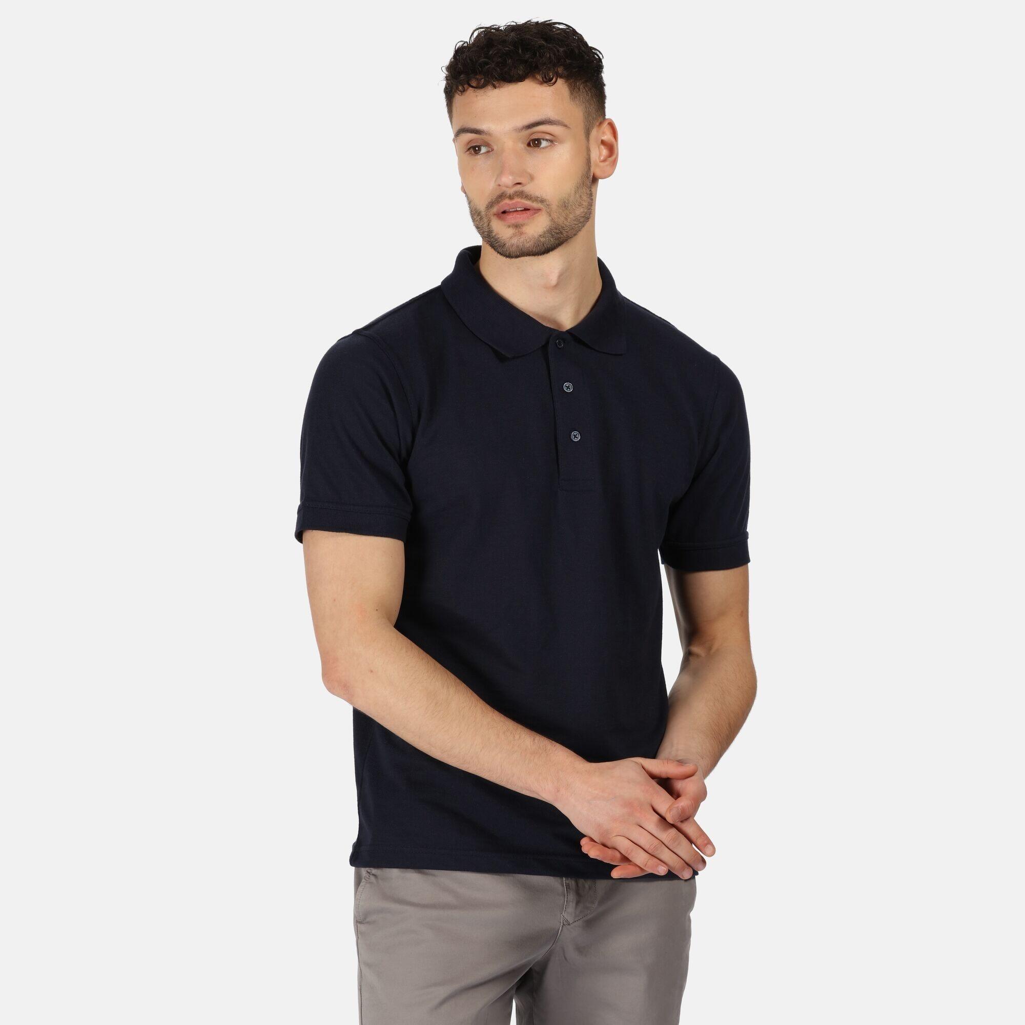 Professional Mens Classic 65/35 Short Sleeve Polo Shirt (Navy) 2/5