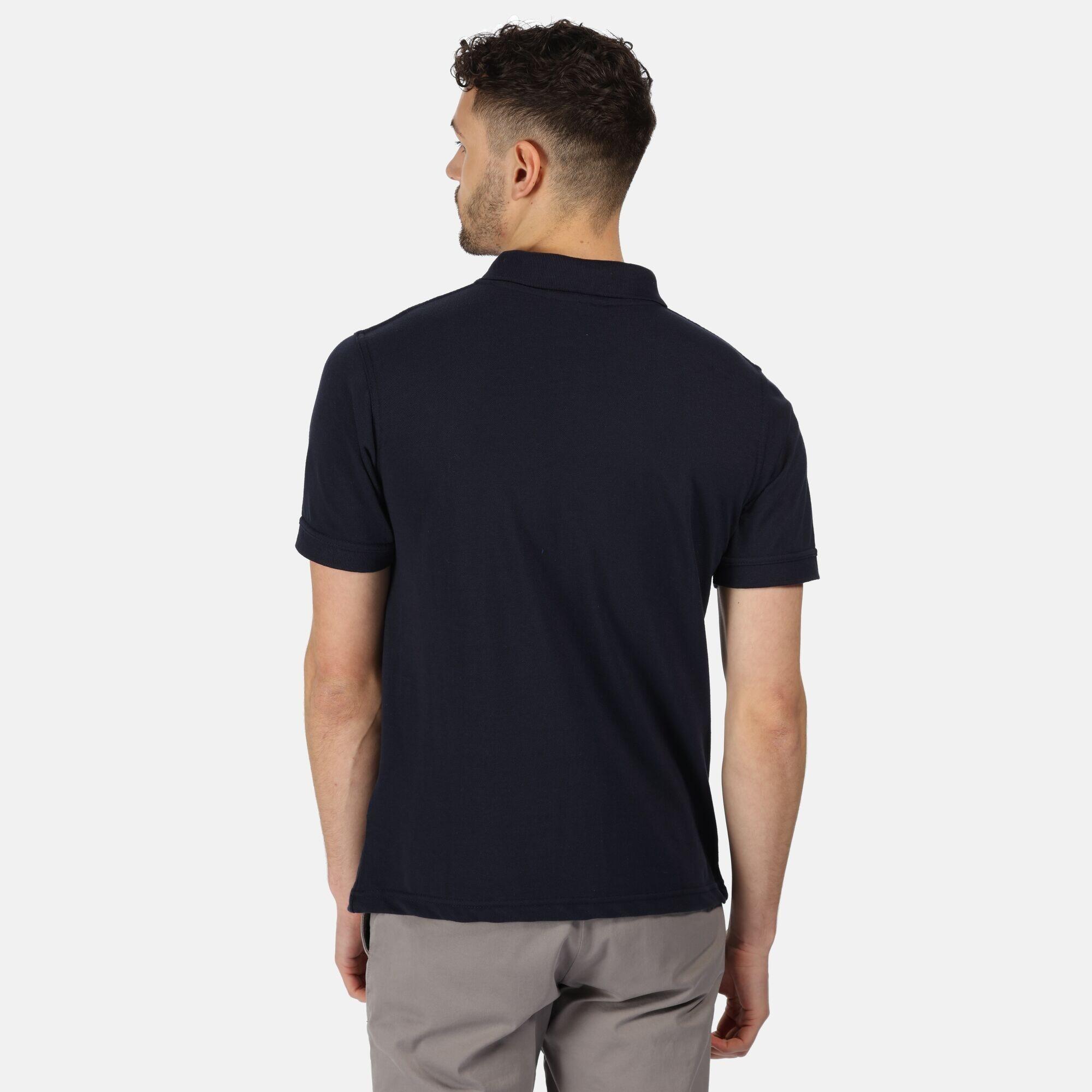 Professional Mens Classic 65/35 Short Sleeve Polo Shirt (Navy) 3/5