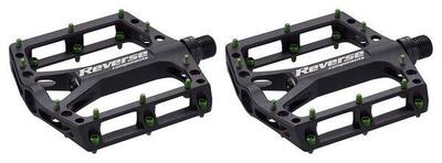 Reverse black one pedals black / light green