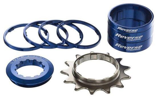 Kit Pignone Retromarcia Single Speed 13T Blu Scuro