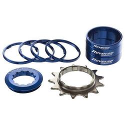 Kit Single Speed Reverse Pignon 13 Dents Bleu Foncé