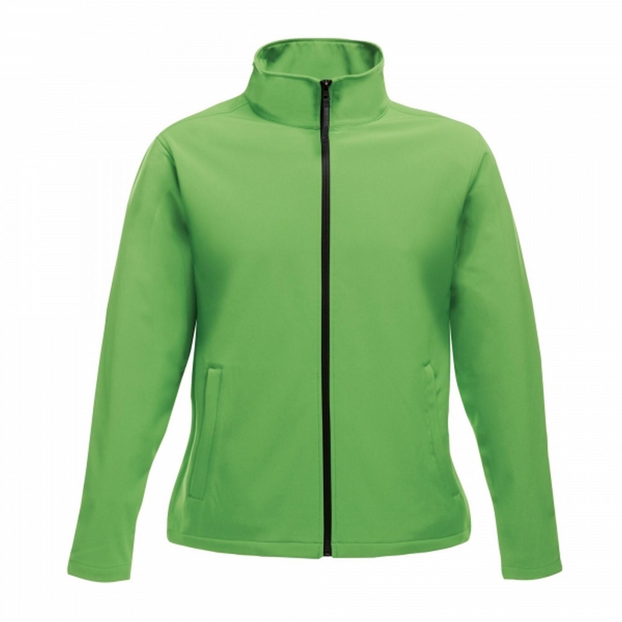 REGATTA Womens/Ladies Ablaze Printable Softshell Jacket (Extreme Green/Black)