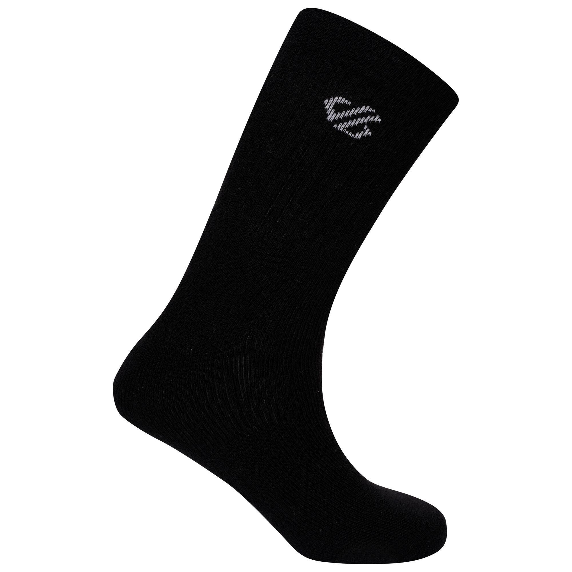 DARE 2B Unisex Adult Essentials Sports Ankle Socks (Pack of 3) (Black)