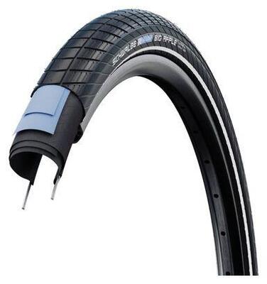 Stijve band met reflector schwalbe big apple race-guard hs430 liteskin rigide 50