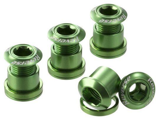 REVERSE Reverse Chainring Bolt Set 7mm Green (x4)