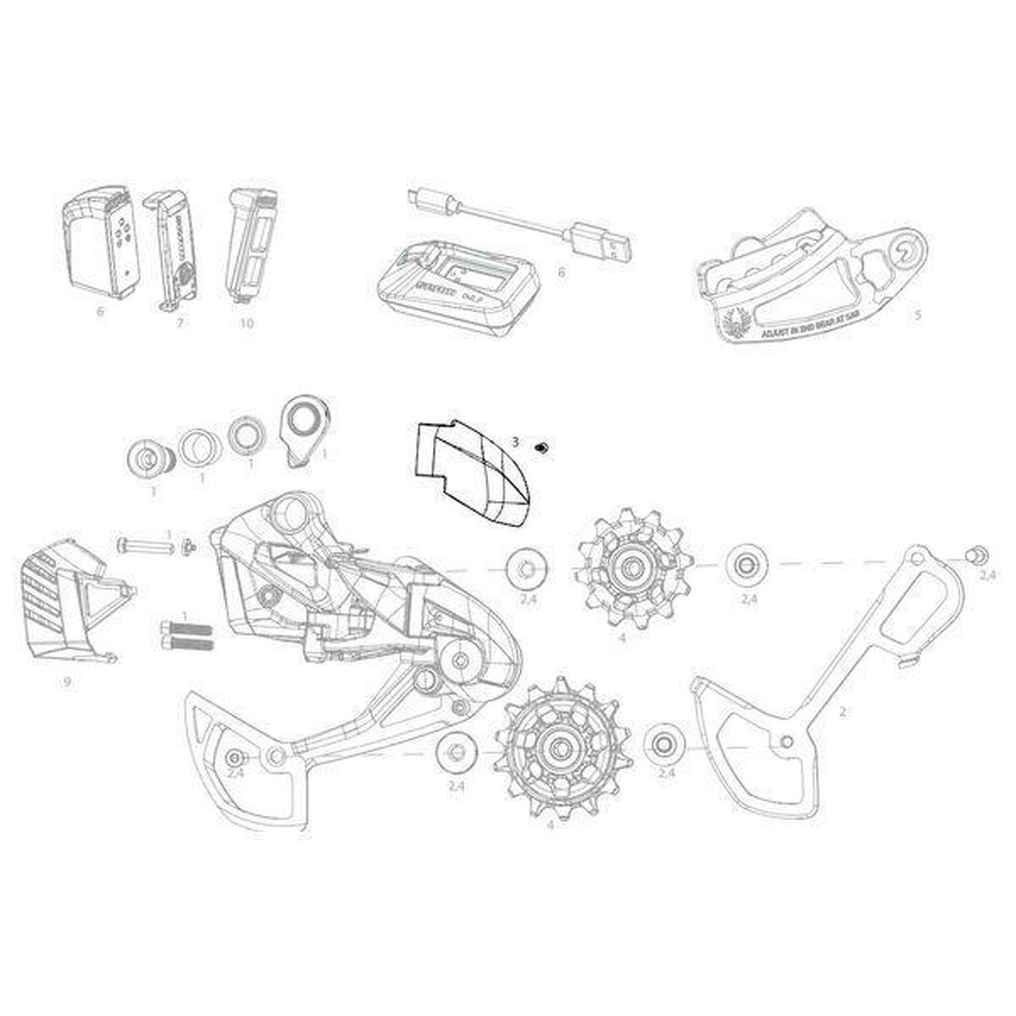 Sram - Couvre Dérailleur Sram Gx Eagle Axs - Manette De Dérailleur - Gris - Taille Unique - Decathlon