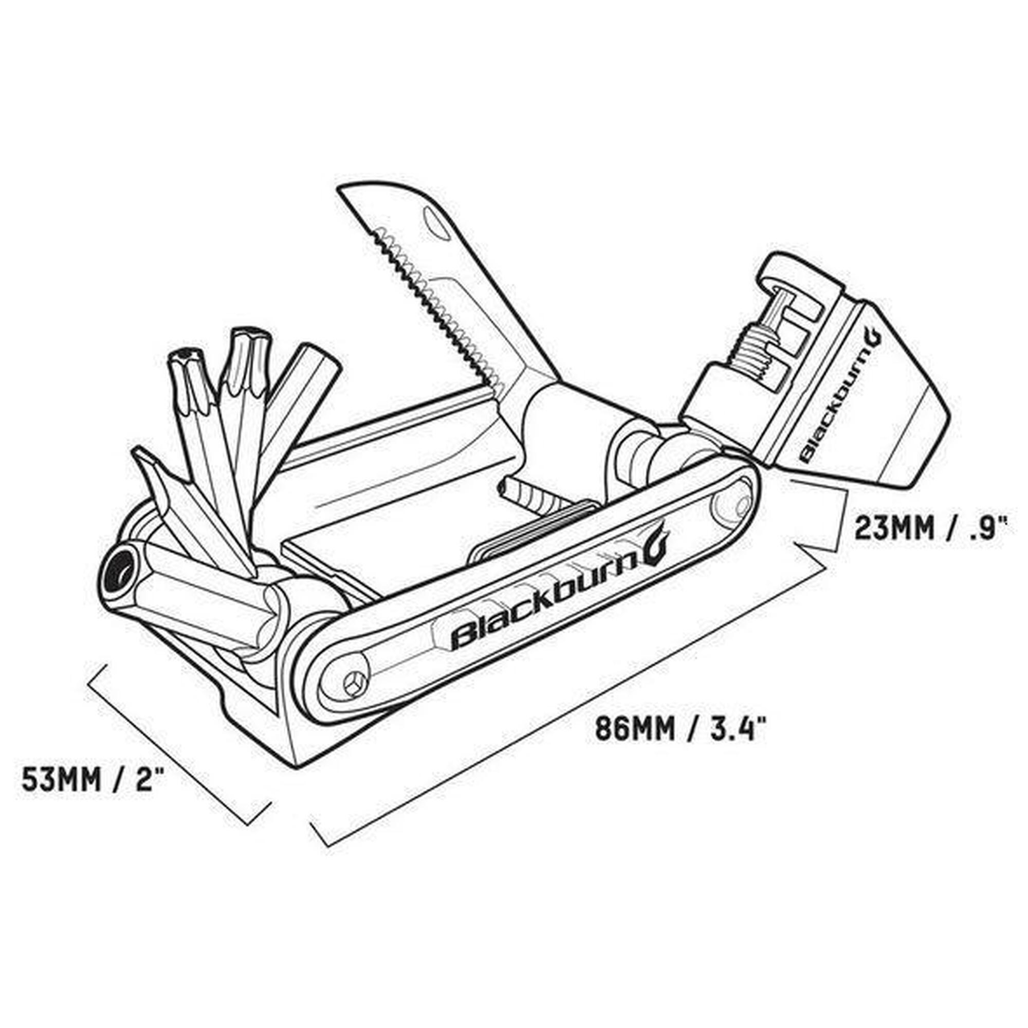 Clește lanț mountain bike Blackburn Wayside Multi Tool negru